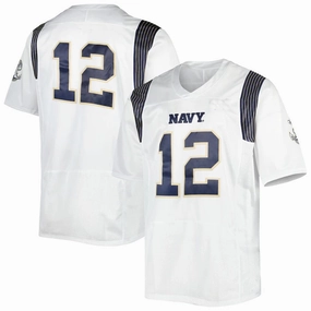 #12 N.Midshipmen Under Armour Premier Limited Jersey White Stitched American College Jerseys