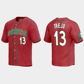 #13 ALAN TREJO MEXICO BASEBALL 2023 WORLD BASEBALL CLASSIC REPLICA JERSEY ???C RED  Stitches Baseball Jerseys