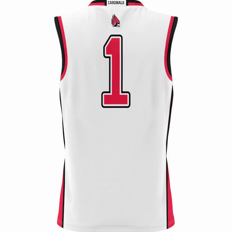 #1 B.State Cardinals GameDay Greats Lightweight Basketball Jersey - White Stitched American College Jerseys