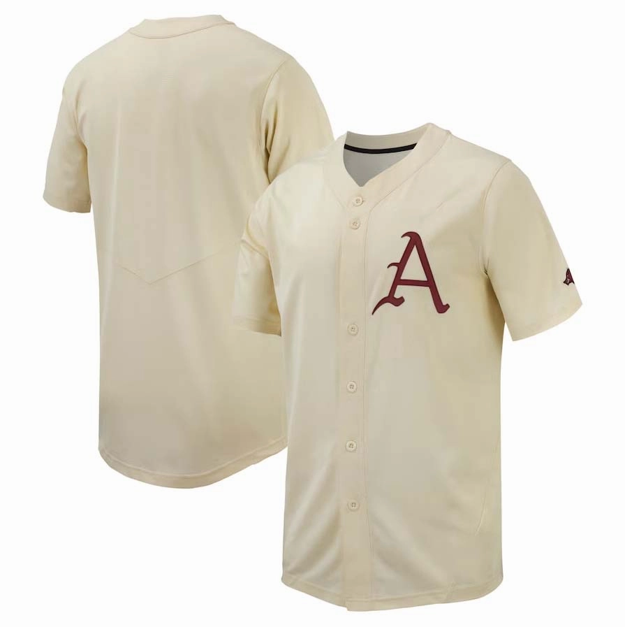 A.Razorbacks Replica Baseball Jersey - Cream Stitched American College Jerseys