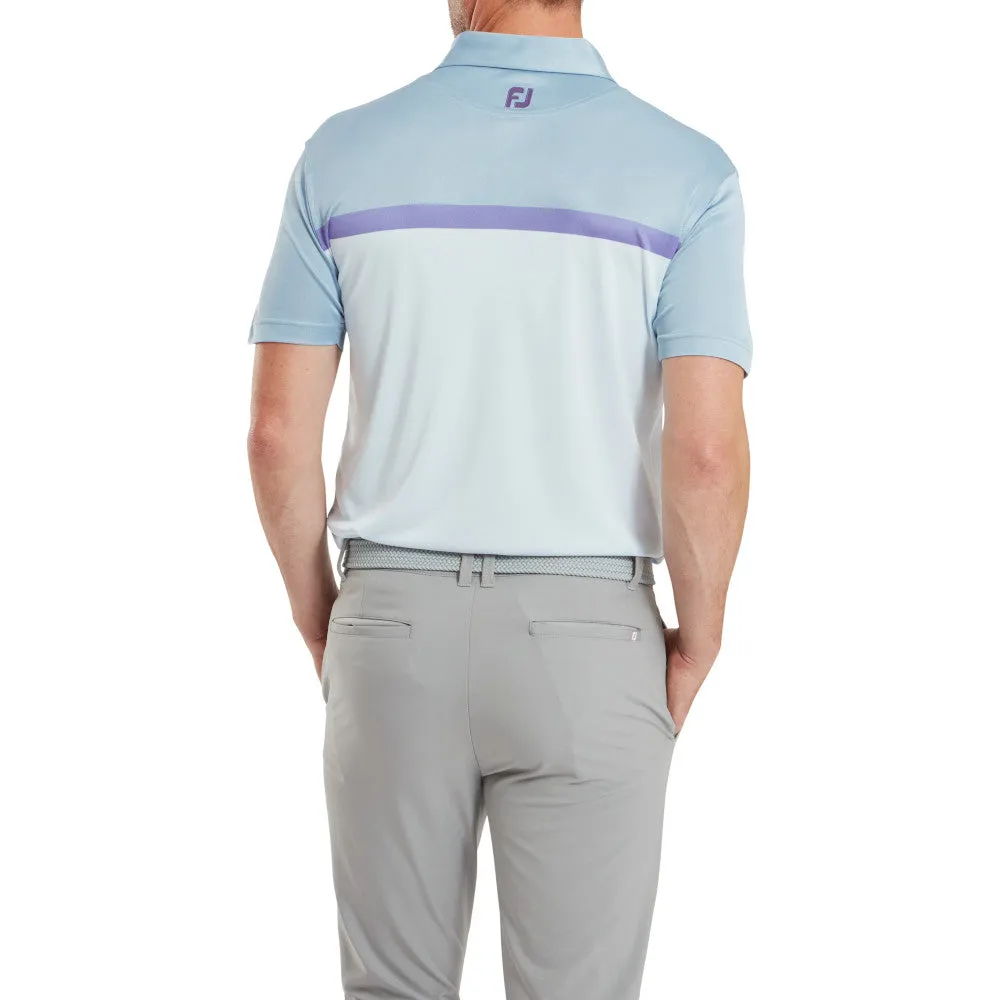 Style Meets Power Footjoy Colour Block Interlock Polo Shirt - Mist