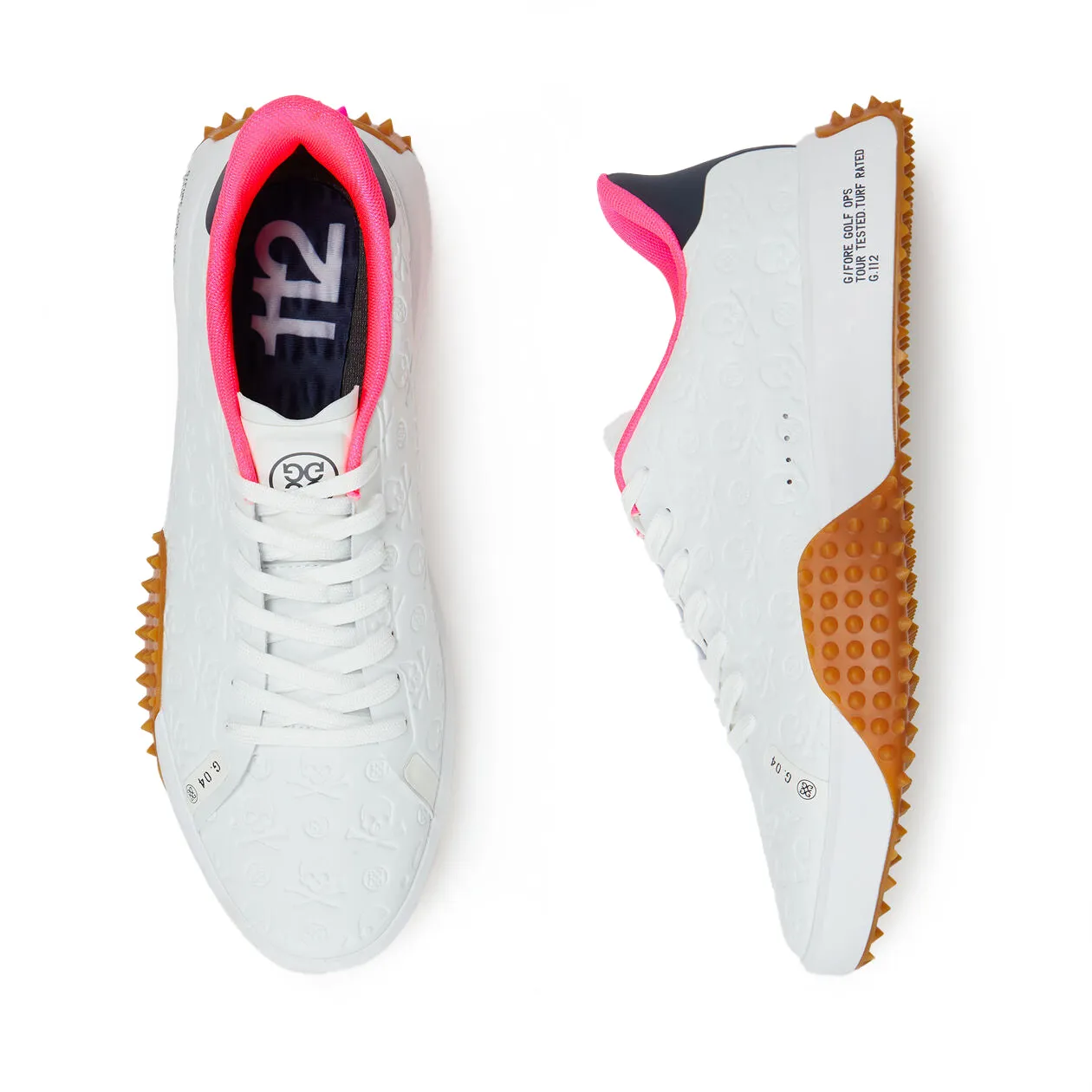 G/Fore G.112 Debossed Skull & Ts Golf Shoes - Snow/Twilight Designed to Dominate Black Friday Exclusive