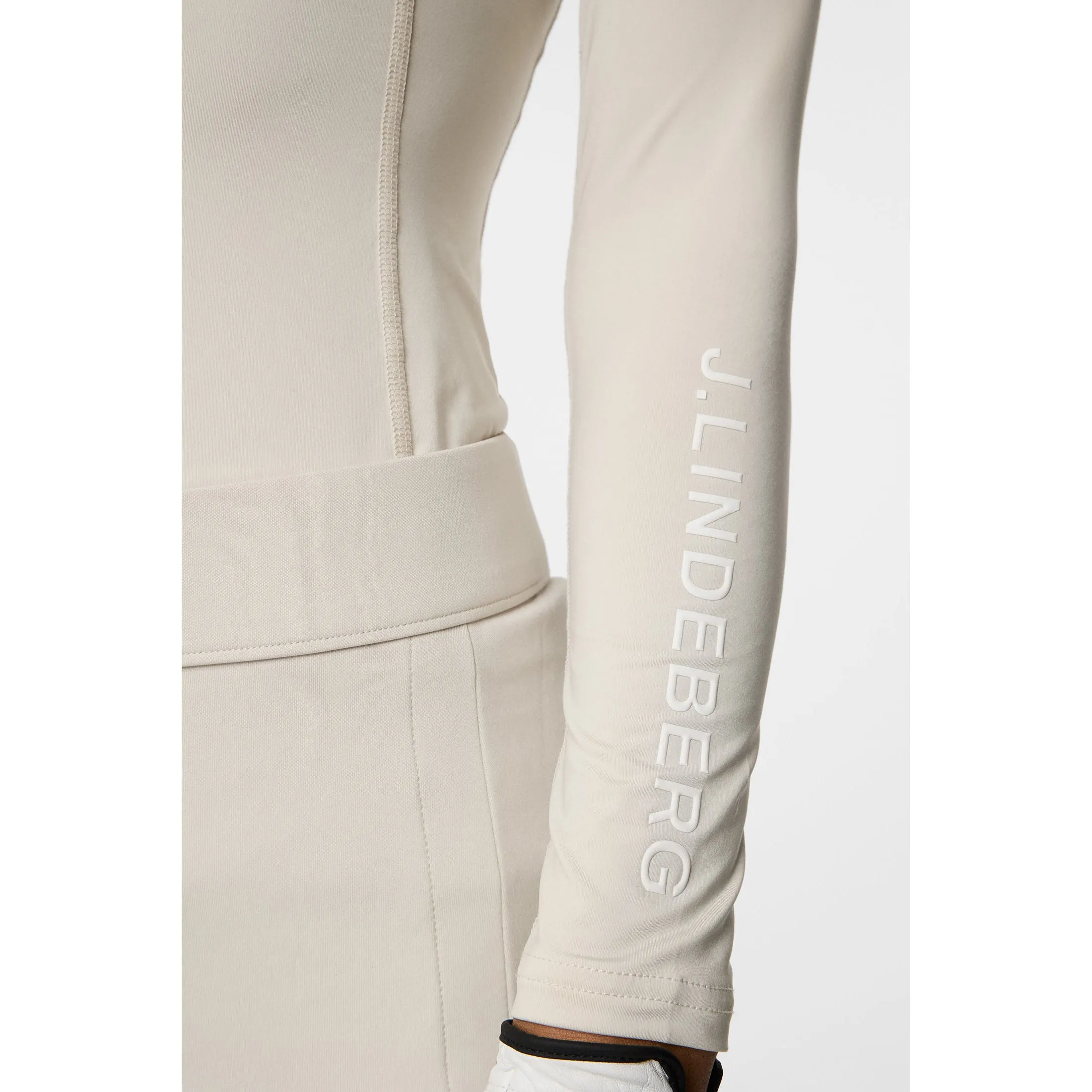 J.Lindeberg Women'S Ella Compression Golf Shirt - Moonbeam Built to Move You