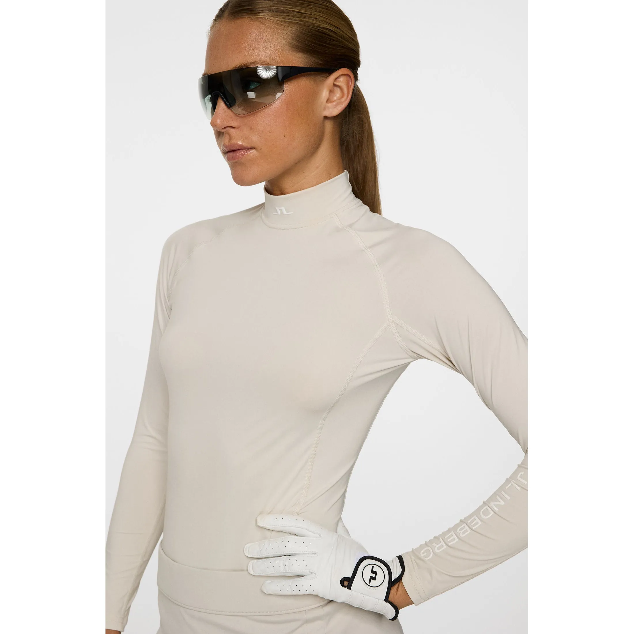 Clearance Sale Economical J.Lindeberg Women'S Ella Compression Golf Shirt - Moonbeam