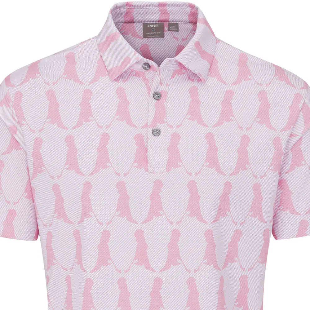 Sweetest Day Sale Hit Your Next Level Ping Mr. Ping Printed Polo Shirt - Wild Rose Multi