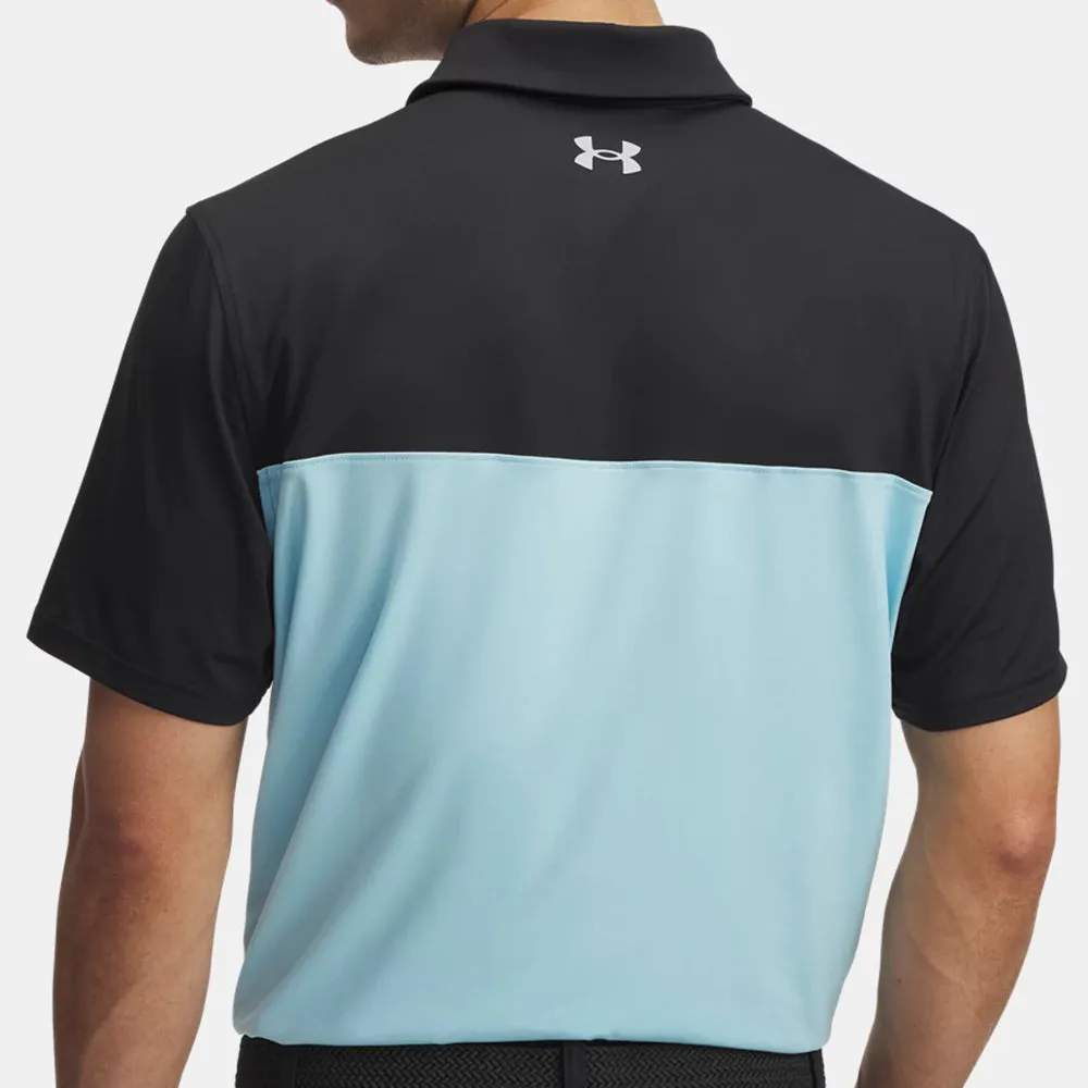 Under Armour Tee To Green Color Block Polo Shirt - Black/Stream/White Built to Perform Autumn Sale