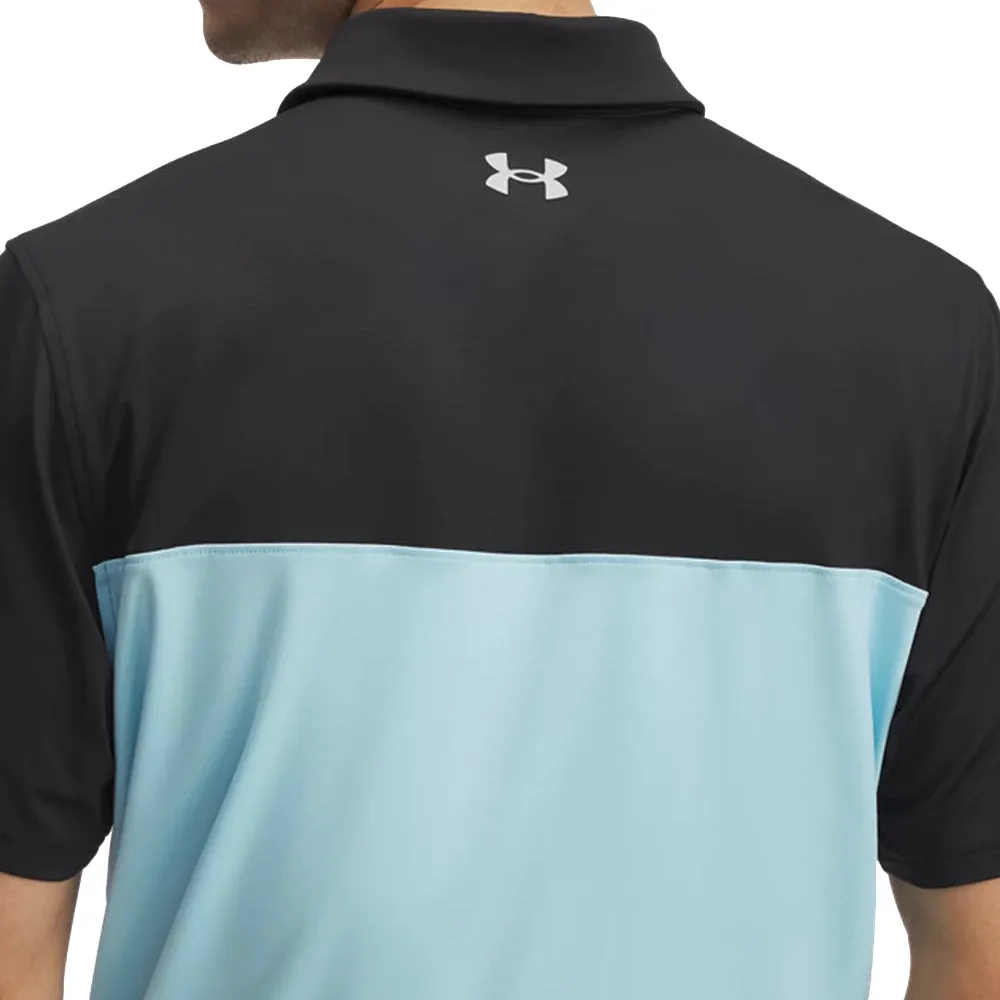 Under Armour Tee To Green Color Block Polo Shirt - Black/Stream/White Step Into Strength Affordable