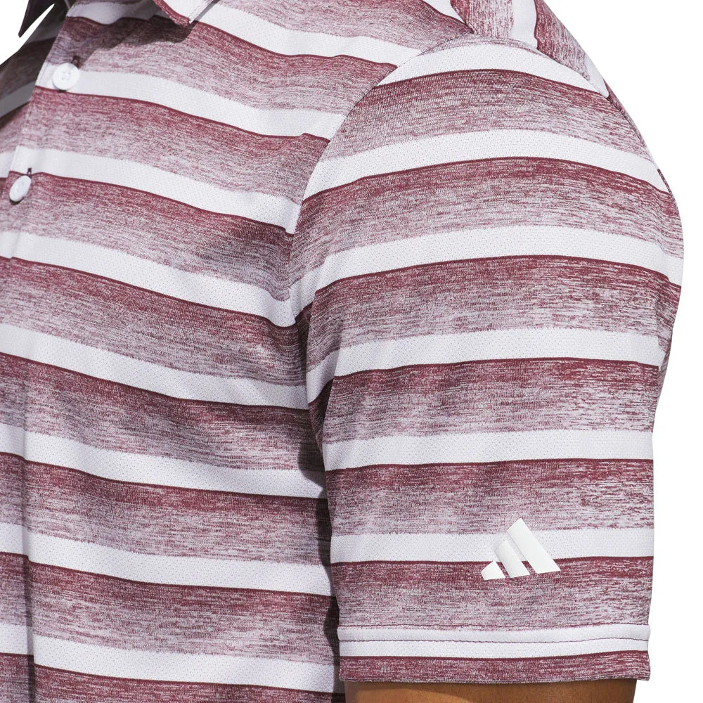 Adidas 2 Color Stripe Polo Shirt - Aurora Ruby/White No Limits, Just Style