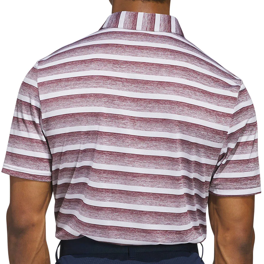 Adidas 2 Color Stripe Polo Shirt - Aurora Ruby/White Black Friday Sale Make a Statement