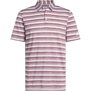 Adidas 2 Color Stripe Polo Shirt - Aurora Ruby/White All Eyes on You All Saints' Day Sale