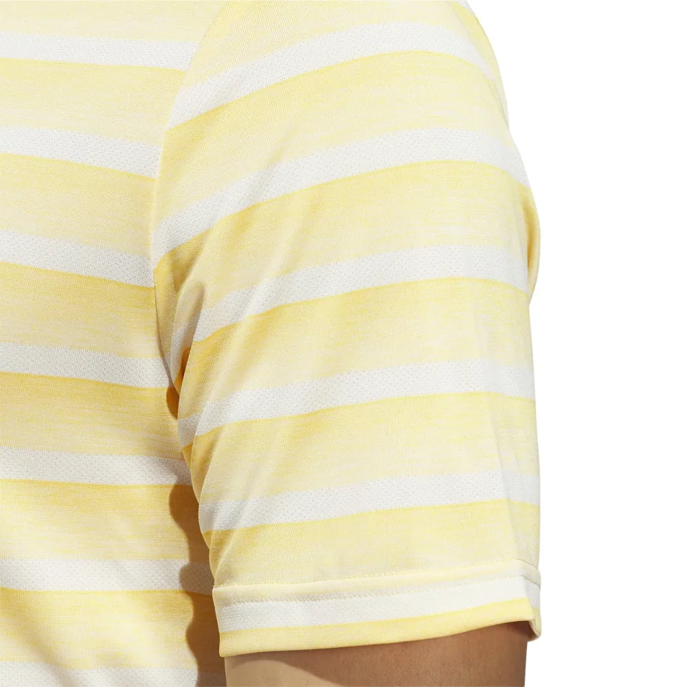 Footwear for the Fearless Adidas 2 Colour Stripe Polo Shirt - Semi Spark/Ivory