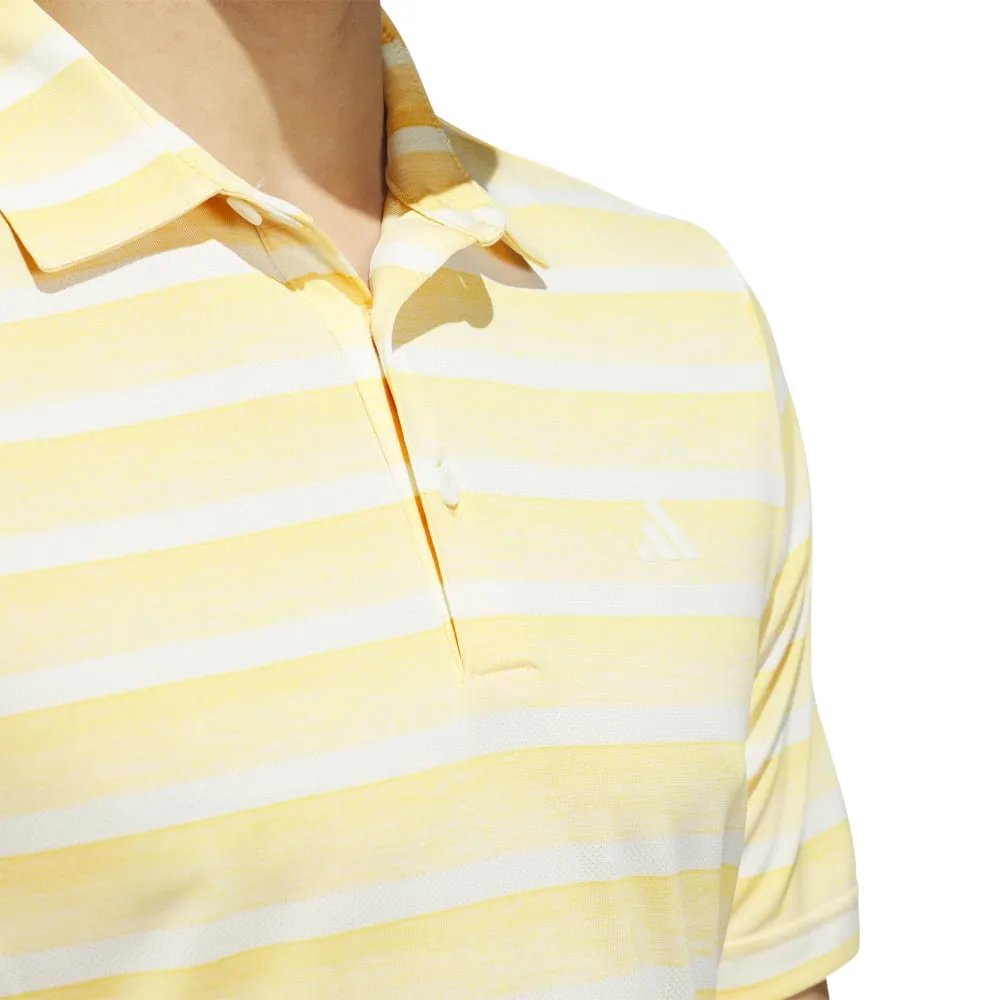 Adidas 2 Colour Stripe Polo Shirt - Semi Spark/Ivory All Eyes on You