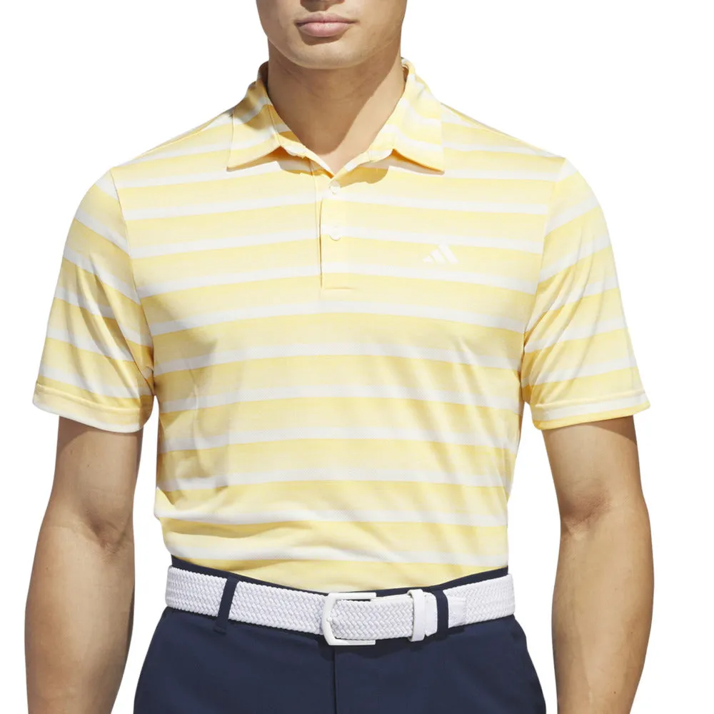 Adidas 2 Colour Stripe Polo Shirt - Semi Spark/Ivory Empower Your Journey