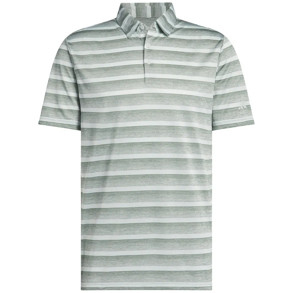 Mother's Day Sale Christmas Day Sale Adidas 2 Colour Stripe Polo Shirt - Silver Green/Wonder Silver