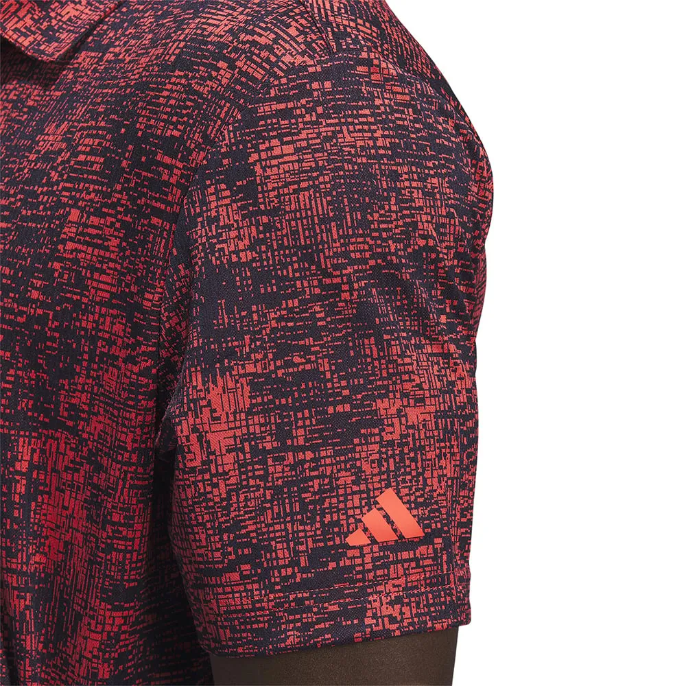 Adidas Aerial Jacquard Polo Shirt - Bright Red Chase What Moves You