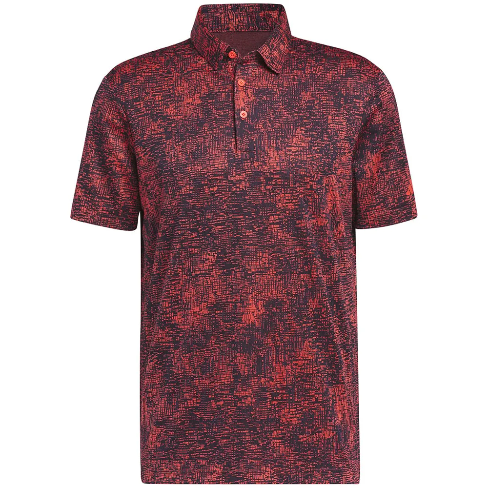 Adidas Aerial Jacquard Polo Shirt - Bright Red Valentine's Day Sale