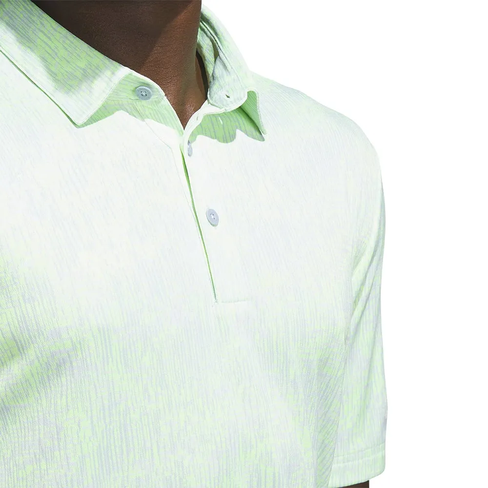 Adidas Aerial Jacquard Polo Shirt - Lucid Lemon Stay in Motion Made to Move