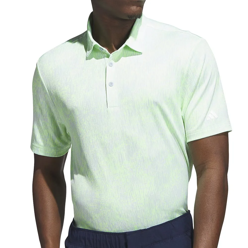 Built for the Bold Define Your Own Way Adidas Aerial Jacquard Polo Shirt - Lucid Lemon