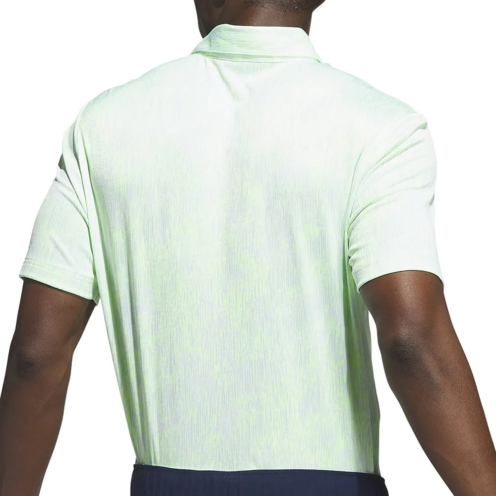 Performance Unleashed Adidas Aerial Jacquard Polo Shirt - Lucid Lemon