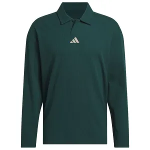 Adidas Beyond Long Sleeve Loose Fit Polo Shirt - Aurora Ivy Flash Sale