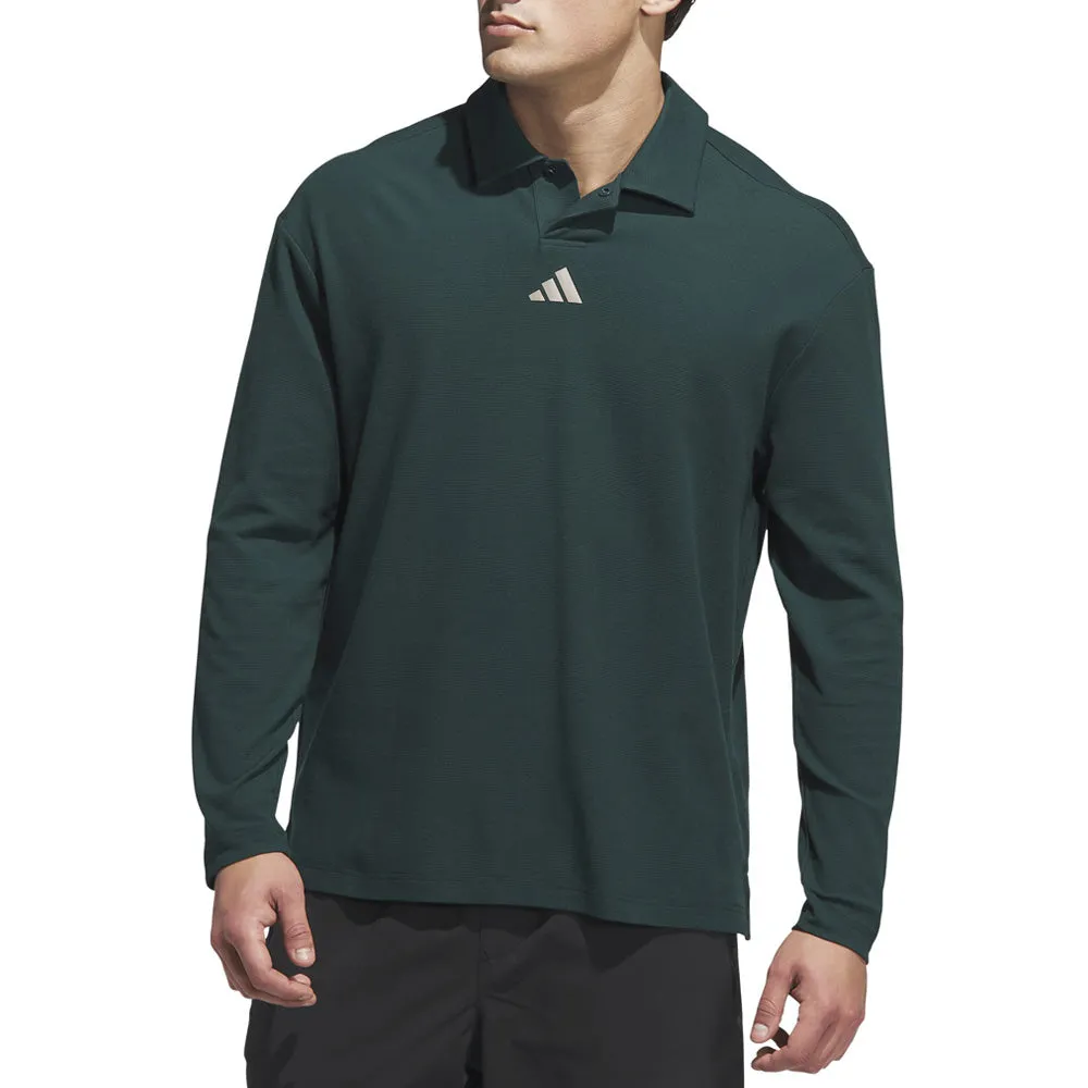 Game-Changer Footwear Adidas Beyond Long Sleeve Loose Fit Polo Shirt - Aurora Ivy