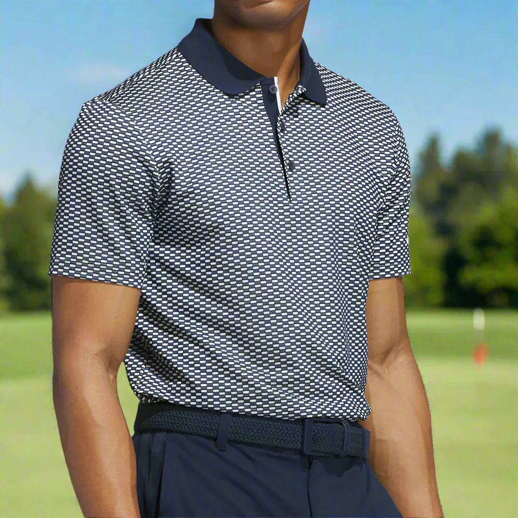 Adidas Beyond The Course Textured Polo Shirt - Collegiate Navy Built to Perform