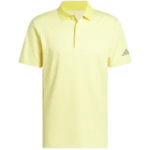 Adidas Beyond The Course Textured Polo Shirt - Pure Sulfur Unapologetically You Performance Unleashed