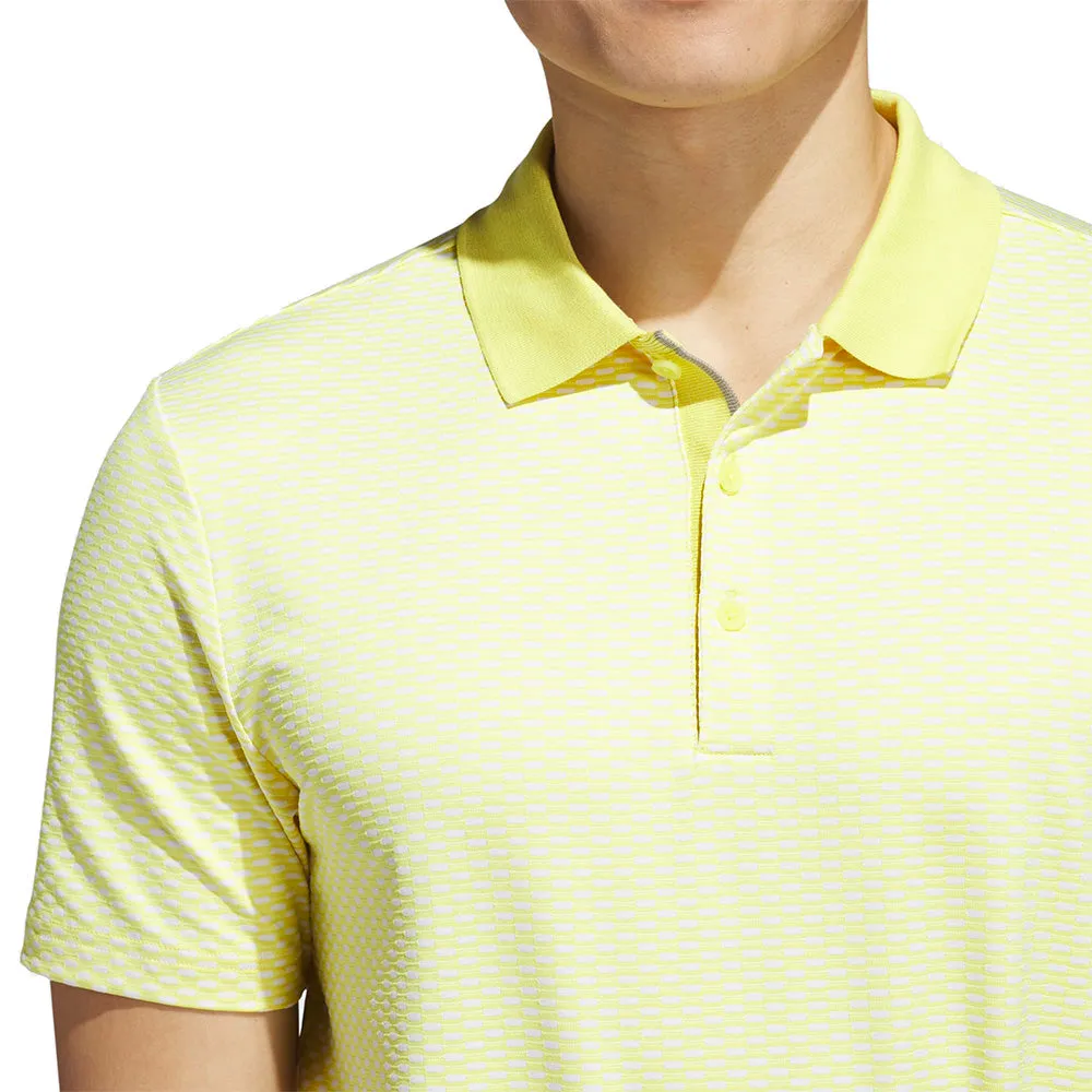 Black Friday Deal Christmas Eve Sale Adidas Beyond The Course Textured Polo Shirt - Pure Sulfur