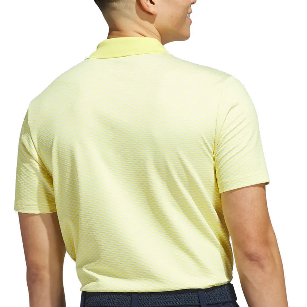 Confidence Starts Here Born to Stand Out Adidas Beyond The Course Textured Polo Shirt - Pure Sulfur