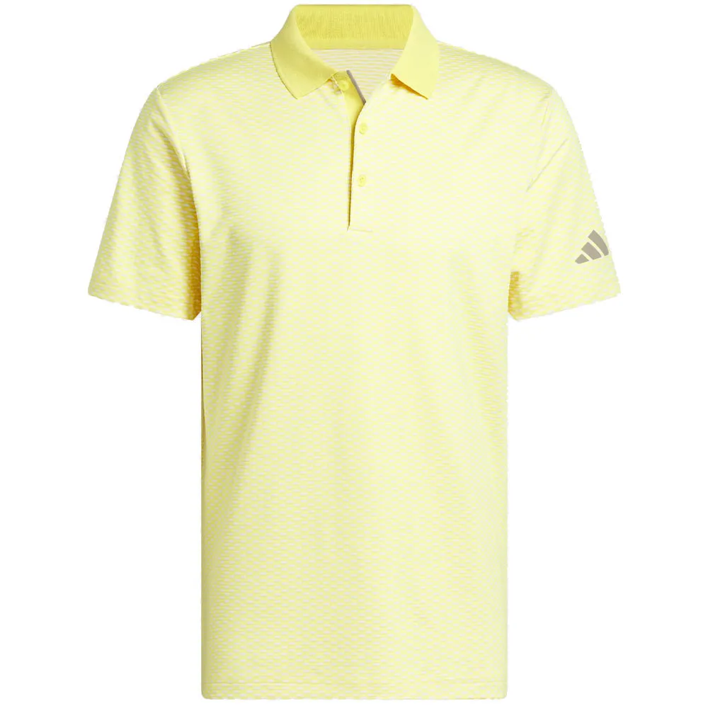 Adidas Beyond The Course Textured Polo Shirt - Pure Sulfur Unapologetically You Performance Unleashed