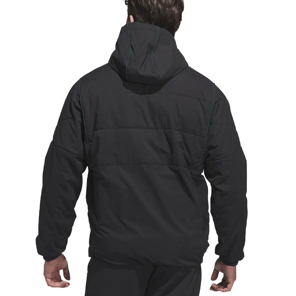 Unleash Your Power Rule the Streets Adidas Beyond Twistweave Half-Zip Filled Loose Jacket - Black