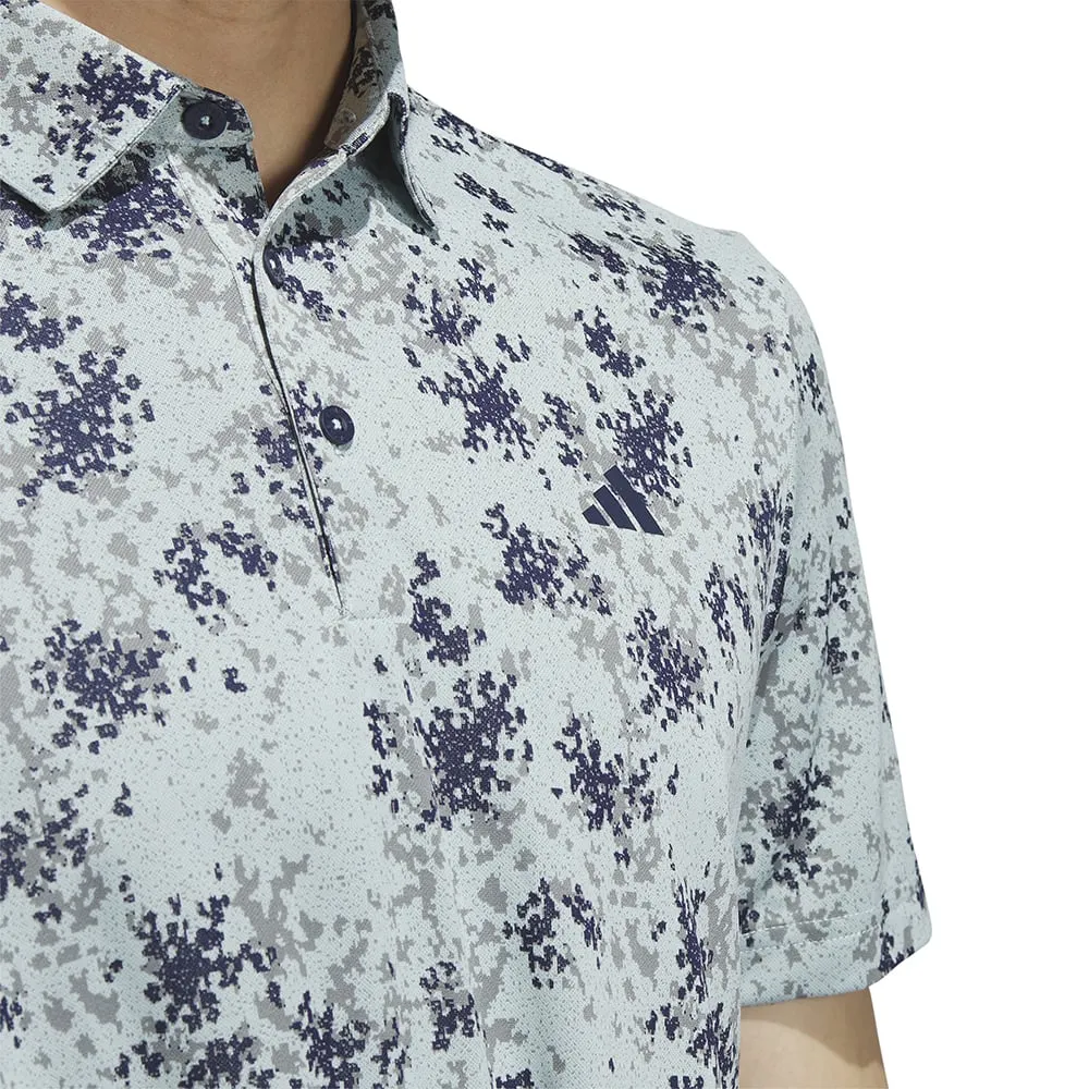 Game-Changer Footwear Adidas Burst Jacquard Polo Shirt - Semi Flash Aqua