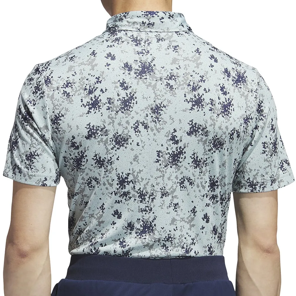 Stride with Confidence Step Into Strength Adidas Burst Jacquard Polo Shirt - Semi Flash Aqua