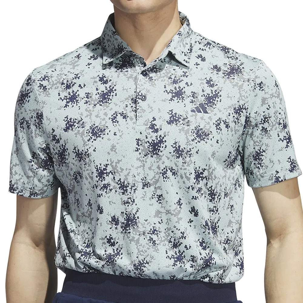 Adidas Burst Jacquard Polo Shirt - Semi Flash Aqua Clearance Sale Never Just Walk