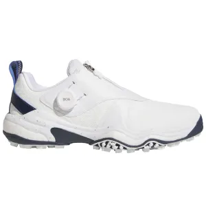 The Fast Lane Choice Walk Tall Adidas Codechaos Boa 25 Spikeless Waterproof Shoes - White/Silver Metallic/Collegiate Navy