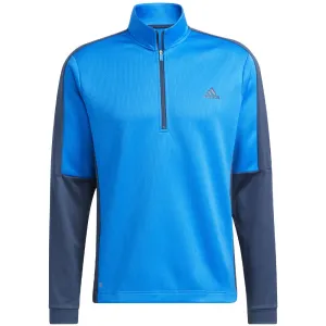 Own the Moment Make a Statement Adidas Colour Block 1/4 Zip Pullover - Blue Rush/Crew Navy