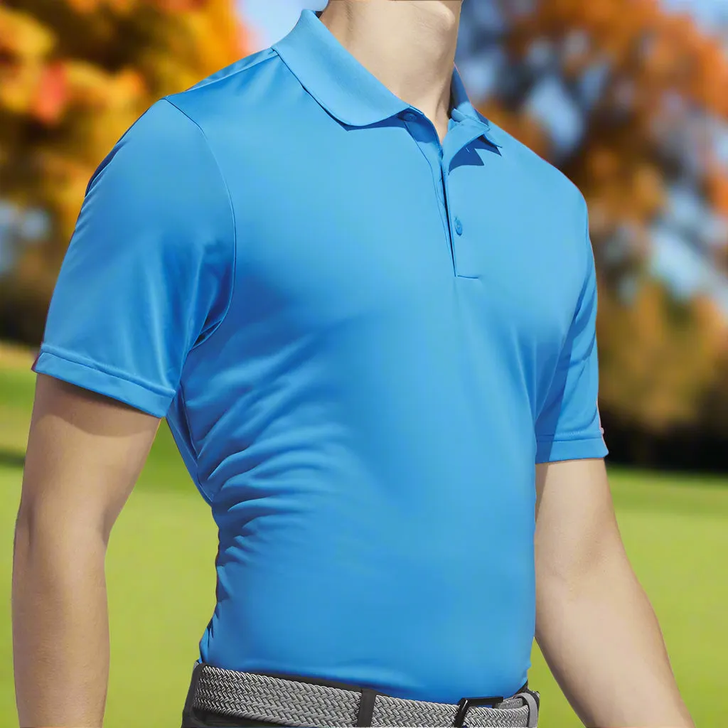 Adidas Core Performance Primegreen Polo Shirt - Bright Blue Born to Stand Out Keep Going Strong