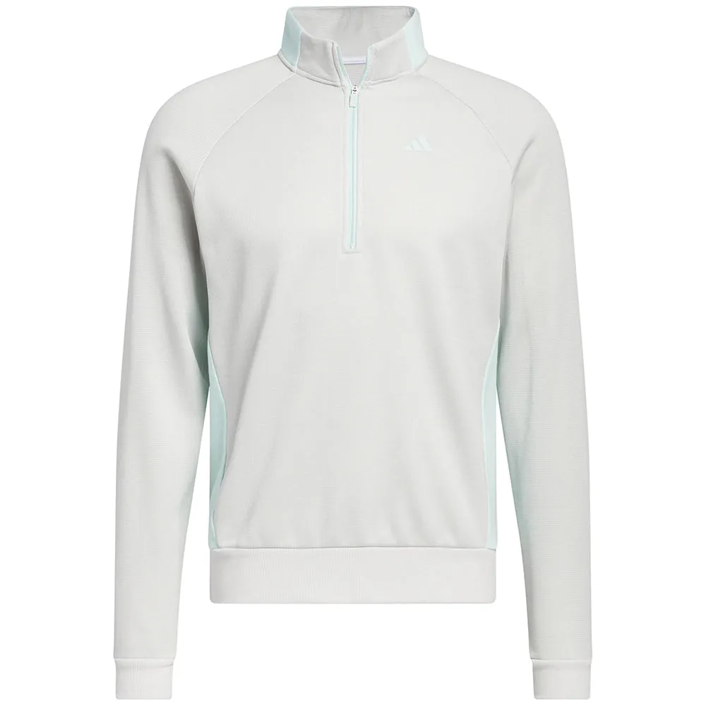 Adidas Dwr 1/4 Zip Pullover - Grey One/White/Semi Flash Aqua Big Savings Winter Sale