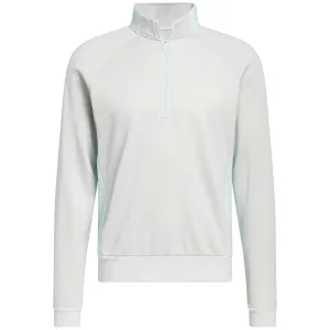 Adidas Dwr 1/4 Zip Pullover - Grey One/White/Semi Flash Aqua Big Savings Winter Sale