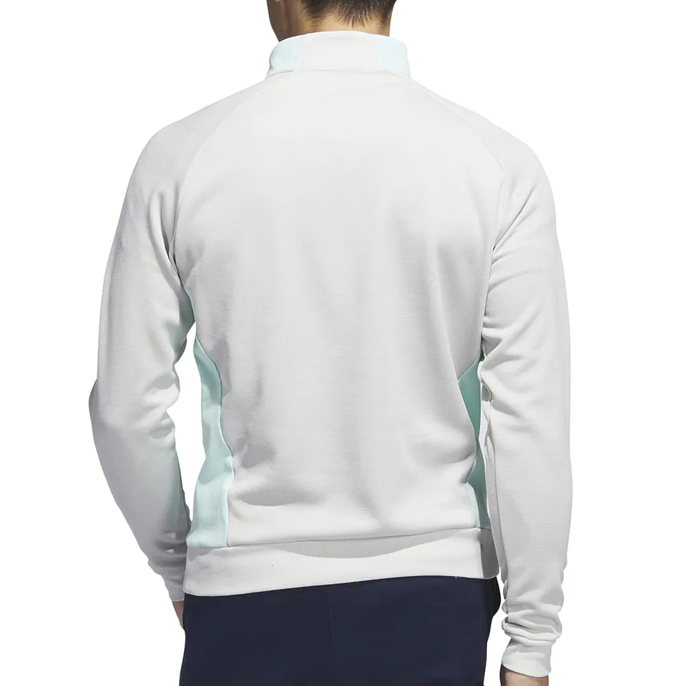 Back To School Sale Adidas Dwr 1/4 Zip Pullover - Grey One/White/Semi Flash Aqua