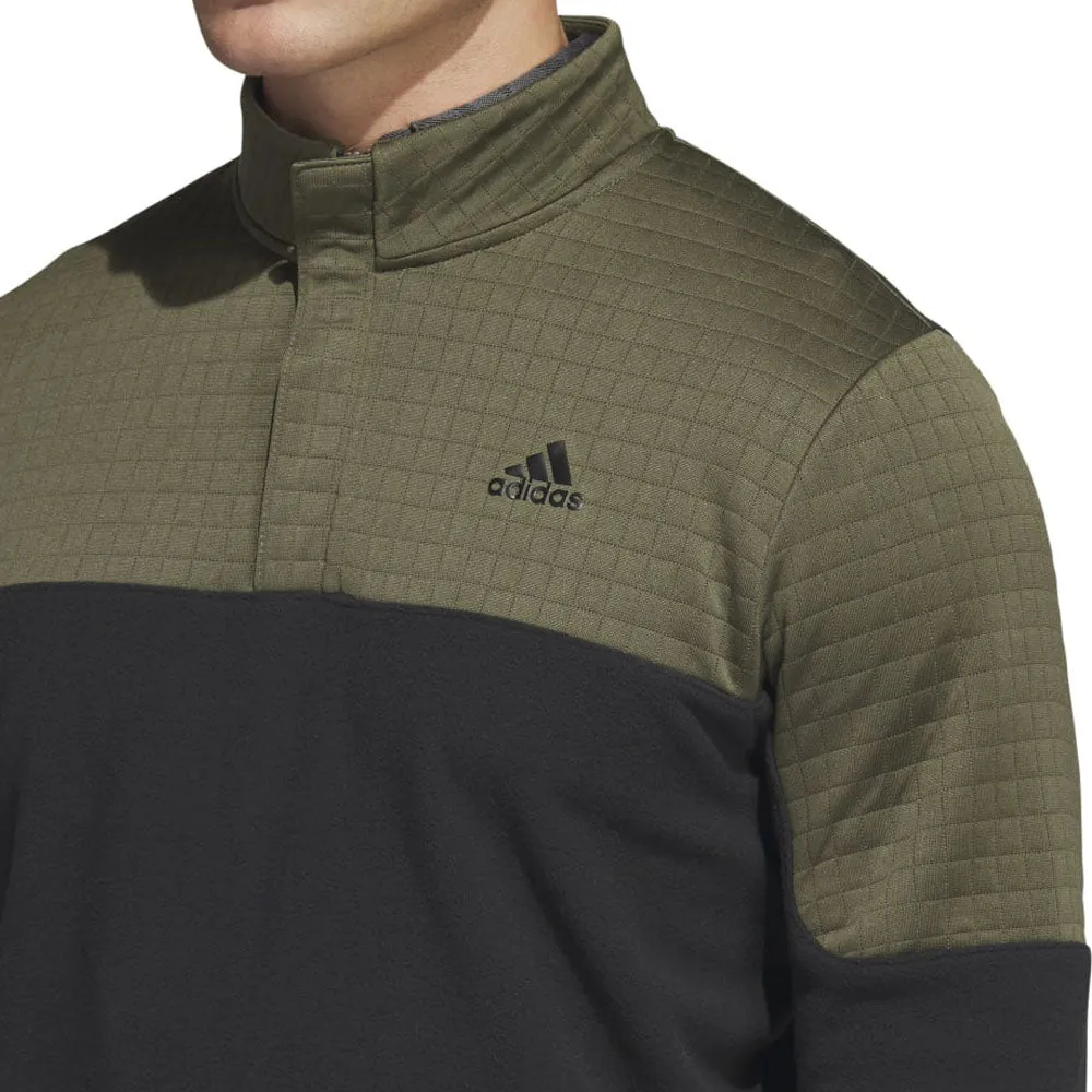 Adidas Dwr 1/4 Zip Pullover - Olive Strata/Black Limited Time Offer Father's Day Sale