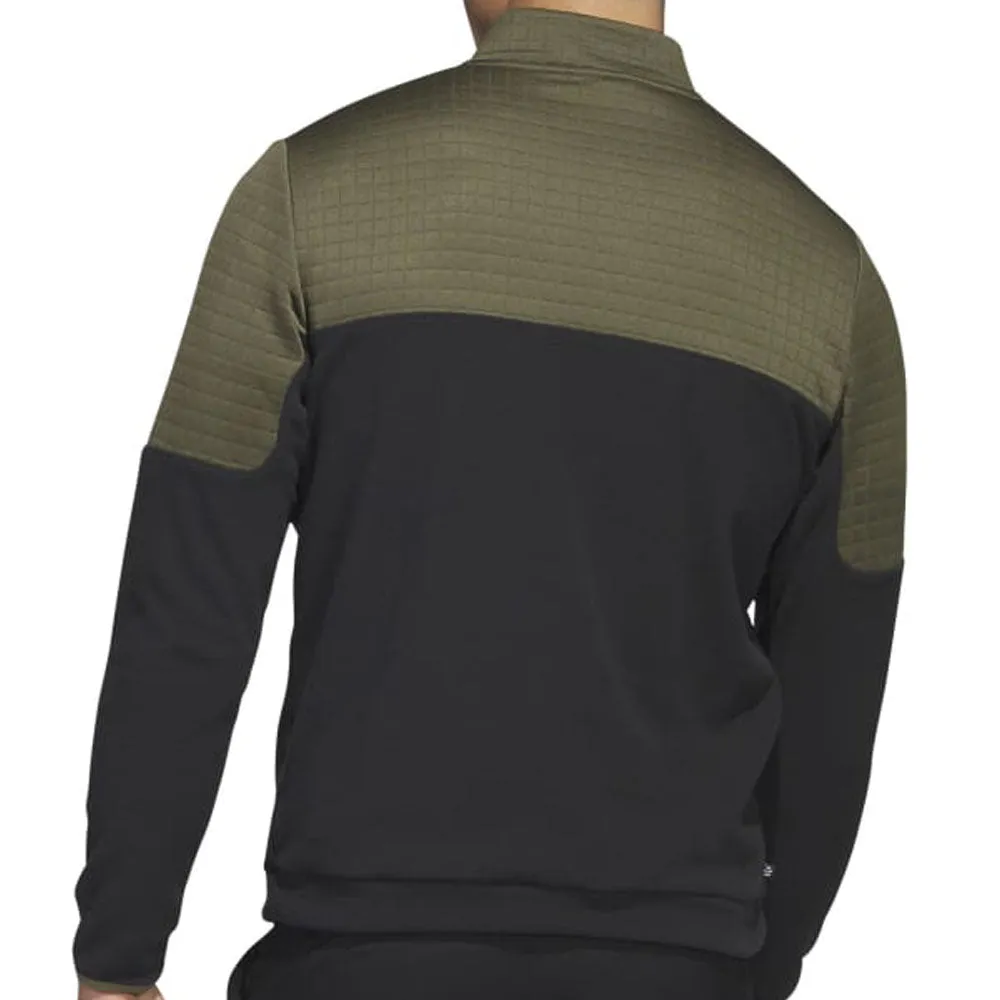 Adidas Dwr 1/4 Zip Pullover - Olive Strata/Black Fearlessly You Stride with Confidence