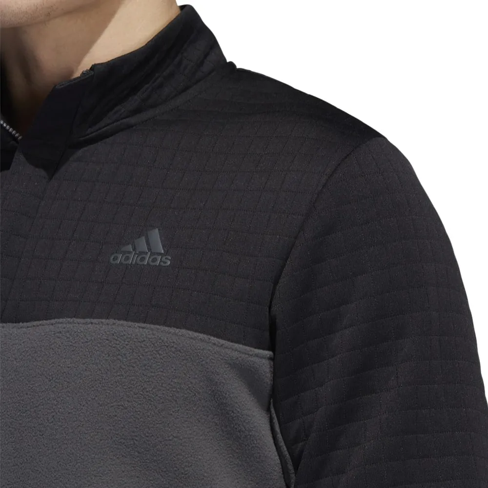 Chase What Moves You Adidas Dwr 22 Block 1/4 Zip Pullover - Black/Grey Six