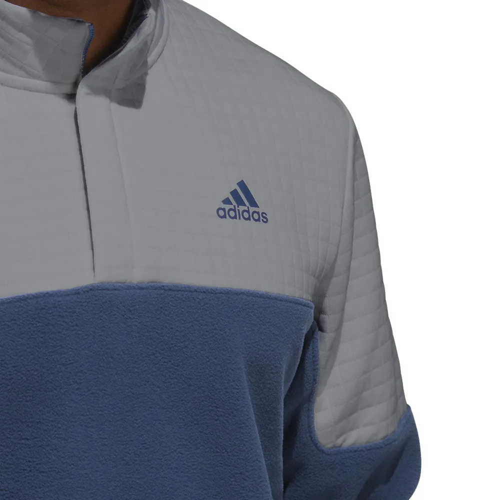 Adidas Dwr 22 Block 1/4 Zip Pullover - Grey Three/Crew Navy Break Boundaries