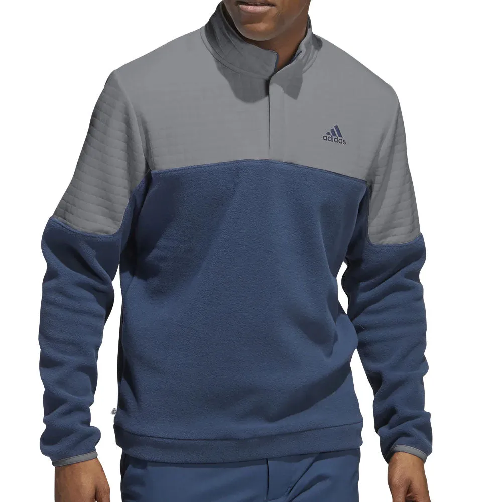 Built for the Bold Adidas Dwr 22 Block 1/4 Zip Pullover - Grey Three/Crew Navy