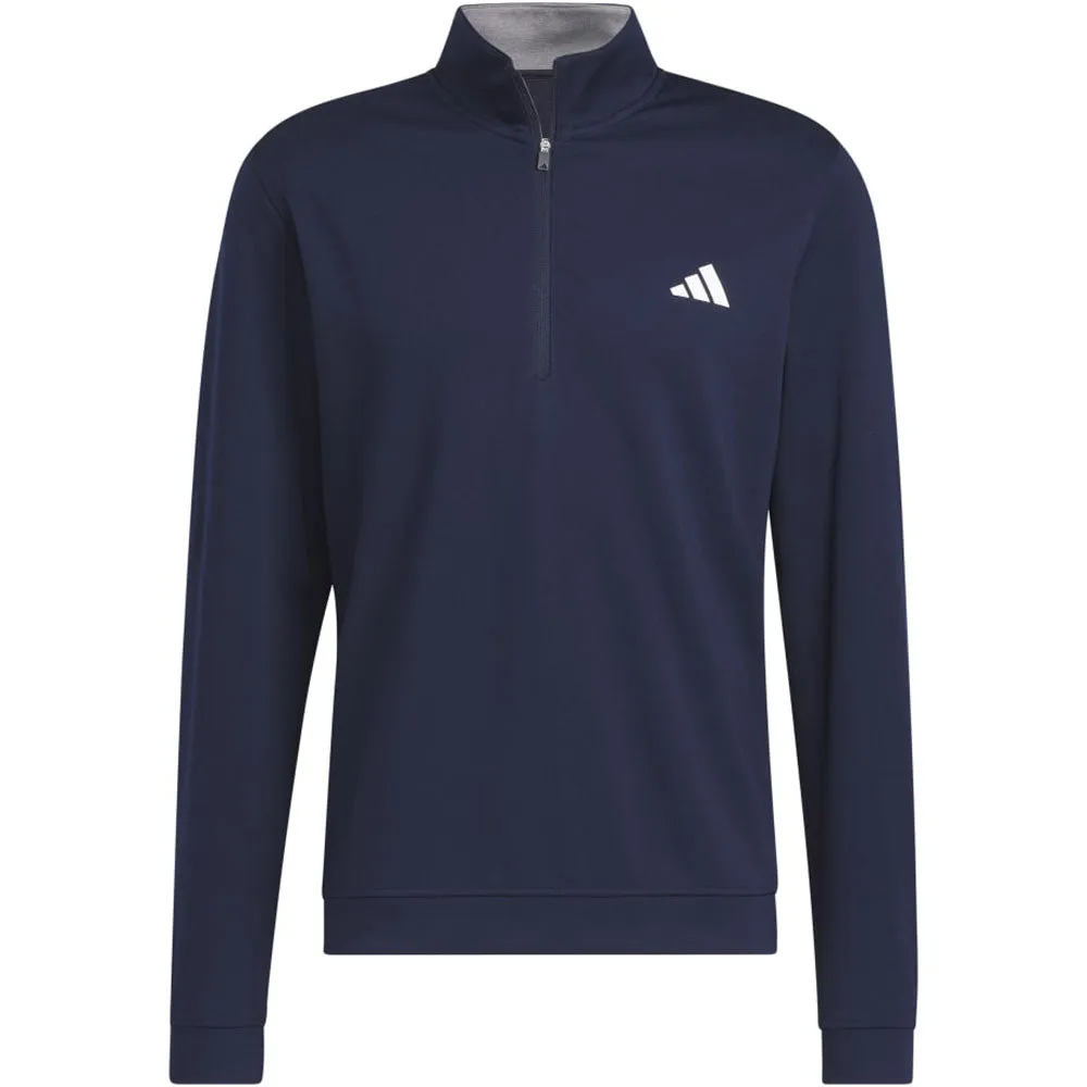 Own the Streets Adidas Elevated 1/4 Zip Pullover - Collegiate Navy