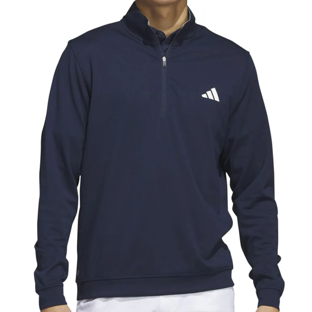 Own the Vibe Adidas Elevated 1/4 Zip Pullover - Collegiate Navy