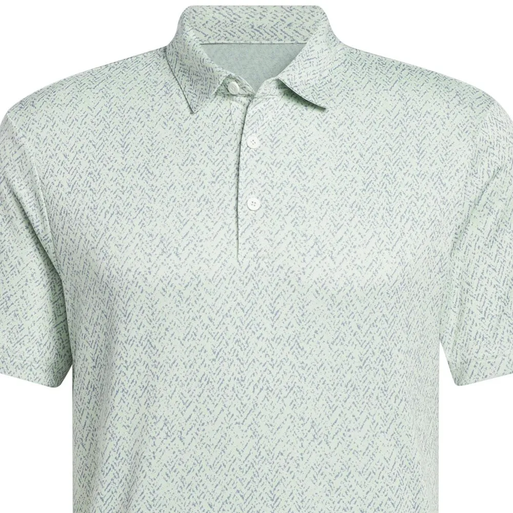 Adidas Fairway Jacquard Polo Shirt - Semi Green Spark Black Friday Offer