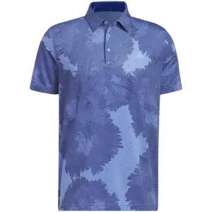 Labor Day Sale Step Into Strength Adidas Flower Mesh Polo Shirt - Blue Fusion/Collegiate Navy