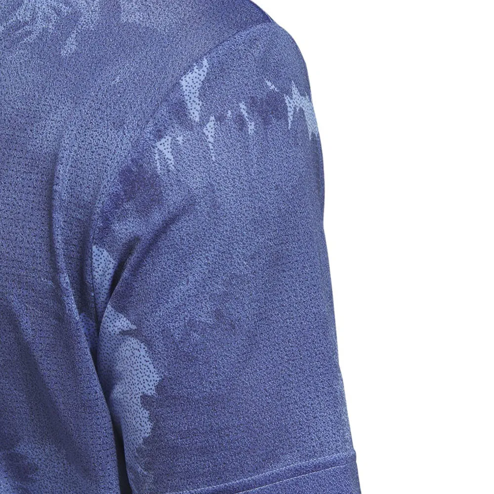 Adidas Flower Mesh Polo Shirt - Blue Fusion/Collegiate Navy Christmas Eve Sale
